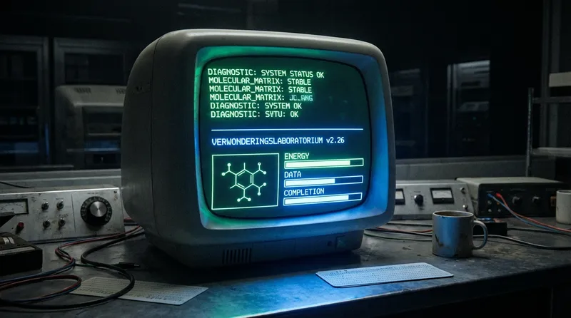 Retro CRT terminal met diagnostisch verwonderingssysteem