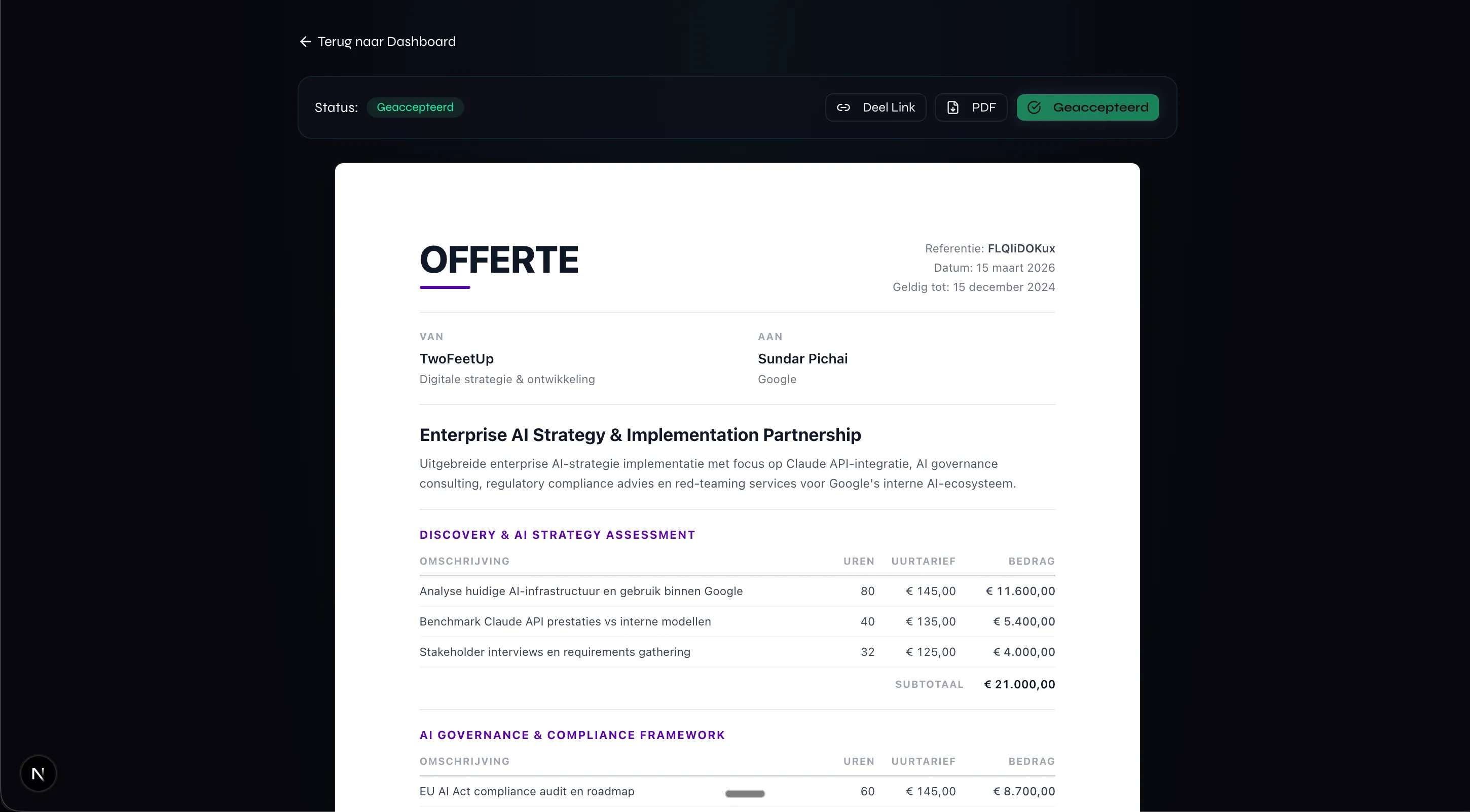 OfferteAI: van salesgesprek naar professionele offerte